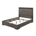 thumbnail image 1 of ACME Escher Wooden Eastern King Panel Bed with LED in Gray Oak, 1 of 4