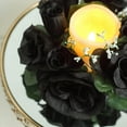thumbnail image 6 of Efavormart 4 Pack Artificial Silk Rose Floral Candle Rings Party Event Wedding Centerpieces Black, 6 of 9