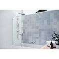 thumbnail image 5 of Glass Warehouse  58.25" x 28" Frameless Shower Bath Fixed Panel Brushed Nickel Nickel Finish, 5 of 5