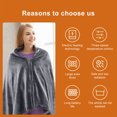thumbnail image 3 of Heated Blanket Wrap, 3-Gear Temperature Adjustment (40-60 Degrees), Double Sided Coral Fleece Wearable Heated Blanket with Buttons Super Warm Heated Neck and Shoulder Shawl, Suitable for Home Office and Outdoor Use, Machine Washable (150*85cm), 3 of 11