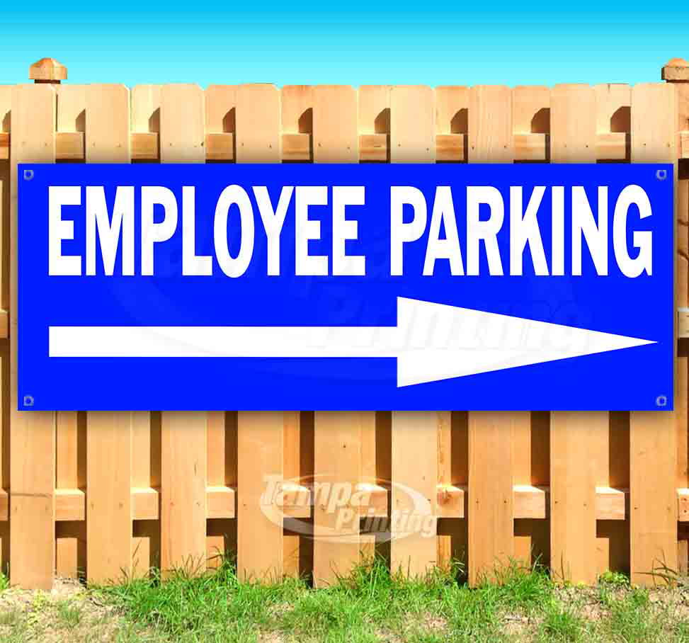 Many Sizes Available Advertising Store New Employee Parking 13 oz Heavy Duty Vinyl Banner Sign with Metal Grommets Flag,