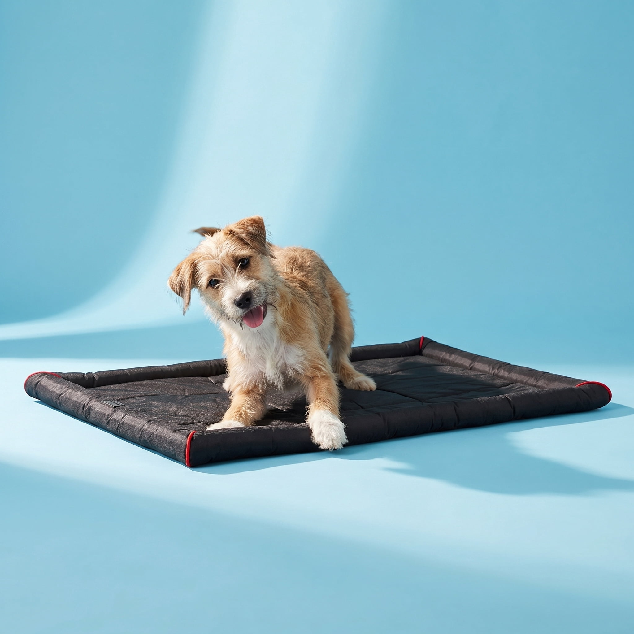 (4 pack) Vibrant Life Large Durable and Water-Resistant Crate Mat, Black, 41" x 27"