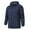 Dark Blue, variant on BXINGOHAI Men's Plus Size Rain Jacket With Hooded Drawstring Long Sleeved Raincoat Solid Full Zip Up Windbreaker Jackets Athletic Hiking Camping Outwear Dark Blue,XXXL