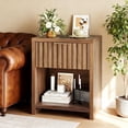 thumbnail image 4 of Ktaxon Fluted Nightstand, Walnut Night Stand, Wooden End Table, Bedside Table for Bedroom Sofa Home Office,Curved Corners Design, 4 of 7