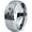 Grey Step Bevel Tungsten, variant on Tungsten Alice in Wonderland Cheshire Cat Band Ring 8mm Men Women Comfort Fit Black Dome Brushed Polished
