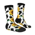 thumbnail image 4 of Yiaed Cute Cow Print Sunflower B Print Great elasticity Crew Socks Sports socks for Men and Women, 4 of 5