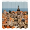 thumbnail image 2 of Ambesonne European Shower Curtain, Old City of Dubrovnik, 69"Wx70"L, Multicolor, 2 of 4