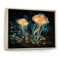 thumbnail image 2 of Designart "Luminescent Beauty of Jellyfish III" Animals Floater Framed Wall Decor, 2 of 7