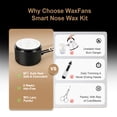 thumbnail image 4 of Waxfans Nose & Ear Hair Removal Mini Wax Kit for Men - A Mini Wax Warmer,a Silicone Bowl,100g Wax Beads,20 Applicators,Portable Mini Wax Pot for Men & Women (Black), 4 of 8
