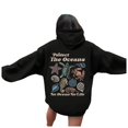 thumbnail image 2 of Womens Long Sleeve Oversized Hoodies Turtle Print Crewneck Fall 2026 Sweatshirts 2026 Spring Lightweight Casual Tops, 2 of 6