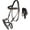 Brown Leather Beaded, variant on Horse Western Leather Tack Bitless Sidepull Bridle w/ Reins Brown 77RT06BR-F