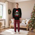 thumbnail image 2 of RUINIXCW Family Christmas Pajamas Matching Set Xmas Jammies Holiday Outfit for Couples Women Men PJS Set Santa Hat Letters Print Sleepwear Loungewear, 2 of 7