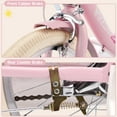 thumbnail image 6 of 16/18 Inch Bike Kids Bicycle with Basket, Girls Bikes Ages 5-10, Kids Bicycles with Front and Rear Brakes, Kid Bike with Training Wheels, Kickstand, Rear Seat, 6 of 15