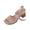 Beige, variant on Sandals for Women Dressy Summer Peep Toe Slingback Chunky Stacked Heel Ankle Booties Ankle Buckle Strap Sandals Brown 8.5