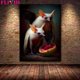 thumbnail image 1 of Pintura en lienzo de murciélagos de frutas, colibrí, polilla, Baby Skunks, arte de pared Vintage, póster de Arte de animales de fantasía antigua gótica, decoración impresa, 1 of 4