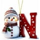 thumbnail image 1 of Adornos navideños de muñeco de nieve | Juego de 26 letras decorativas para una decoración navideña personalizada | Colgantes para interiores para el hogar, la oficina y fiestas, 1 of 1