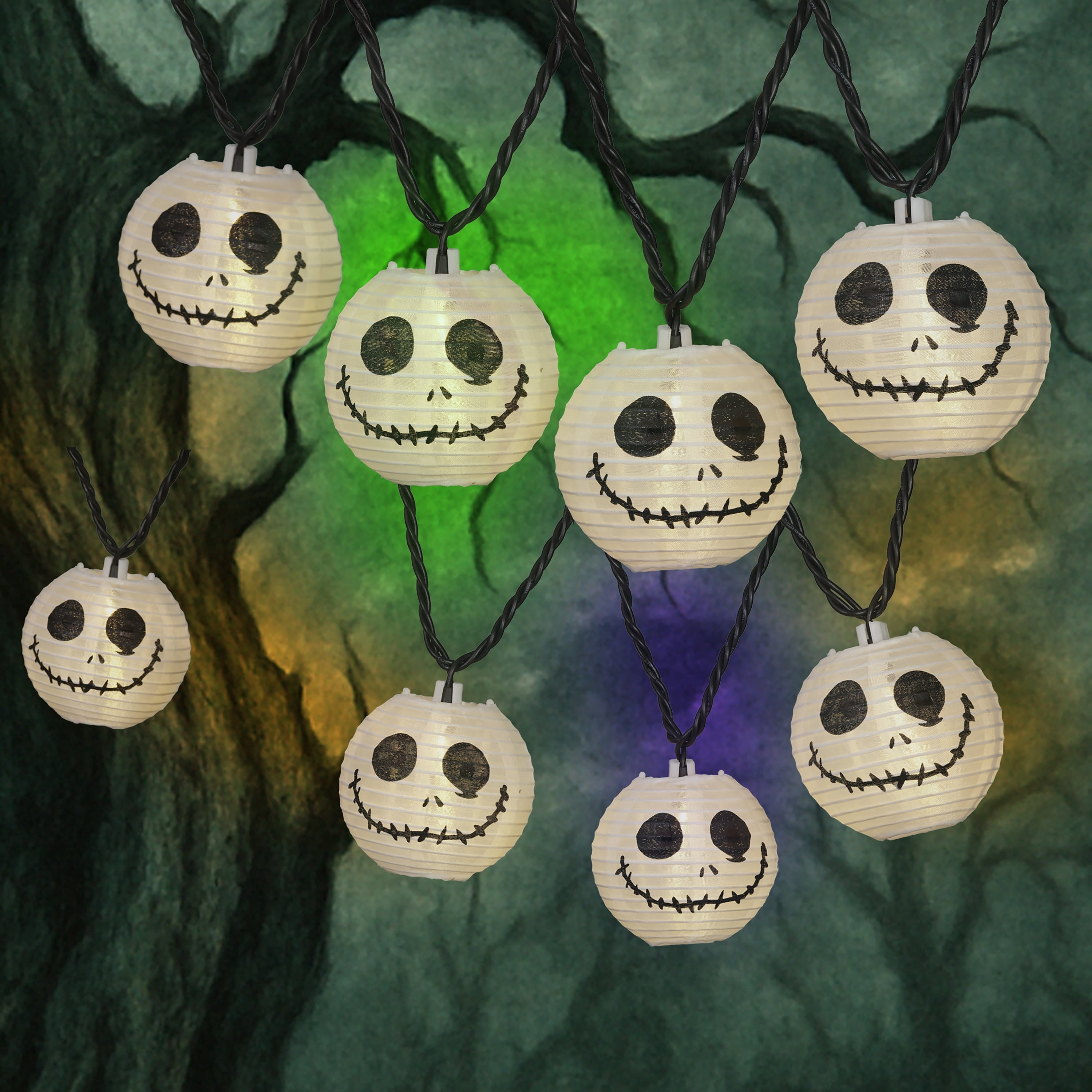 Indoor/Outdoor 10-Count LED White Pumpkin Lantern String Lights, Warm White, 6.5', Halloween by Way To Celebrate