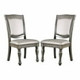 thumbnail image 4 of Furniture of America Tima Traditional Grey Faux Leather Dining Chairs (Set of 2) by, 4 of 4