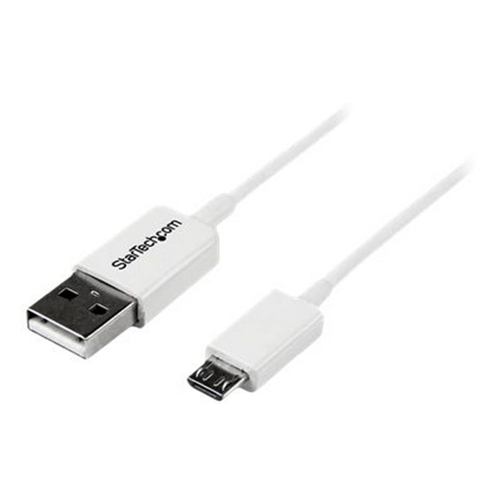 StarTech USBPAUB1MW 1m White Micro USB Cable A to Micro