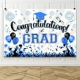 thumbnail image 4 of 2025 Graduation Congrats Grad Backdrop Blue Balloon Congratulations Class of 2025 Decorations Background Commencement Graduate Student Celebration Party Baby Shower Banner Photo Booth, 4 of 10