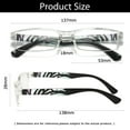 thumbnail image 6 of 1 Pair Womens Slim Rectangle Half Frame Blue Light Blocking Reading Glasses Readers +1.00, 6 of 6