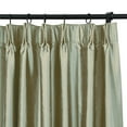 thumbnail image 3 of TWOPAGES Light Filtering 26 W X 108 L Inch Pinch Pleated Curtain Silk Privacy Protection Drape for Guest Room, 1 Panel, Taupe, 3 of 6