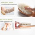 thumbnail image 2 of Cepillo de ducha, cepillo de baño con mango largo de madera, cepillo de limpieza corporal exfoliante, cerdas de masaje naturales suaves y rígidas para cepillos secos/húmedos, cepillos de limpieza de, 2 of 6