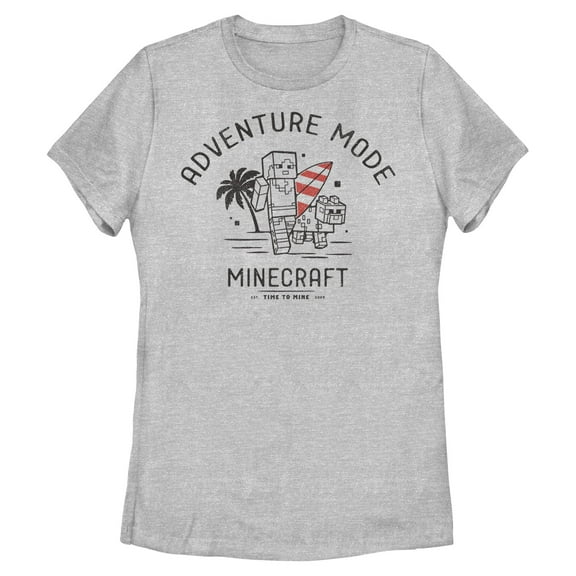 Womens Minecraft Alex and Wolf Adventure Mode T Shirt