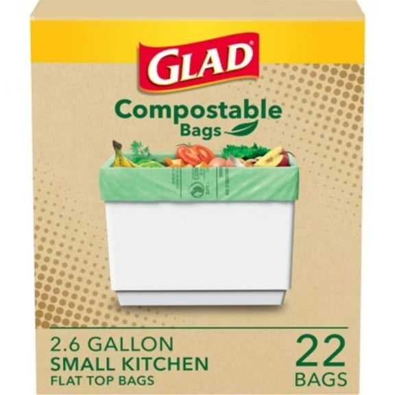 Glad Compost Trash Bags - Unscented - 22ct