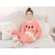 thumbnail image 3 of Conjunto de pijamas de franela cálida para mujer, ropa de dormir de terciopelo Coral grueso de manga larga con dibujos animados, otoño e invierno, novedad de 2023, 3 of 5