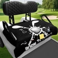 thumbnail image 4 of XYZCANDO Universal 2-Seat Golf Cart Seat Cover with 4 Pockets - Terry Cloth Non-Slip Protector for EZGO Club Car Yamaha, 4 of 8