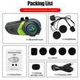 thumbnail image 5 of G·PEH Motorcycle Helmet Headset Wireless Bluetooth Headphone Speaker Waterproof 1 Pack(Green), 5 of 12