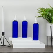 Cornucopia Brands 8oz Blue PLASTIC Spray Bottles w/ White Fine Mist Atomizers (6-Pack); for DIY Home Cleaning, Aromatherapy, Beauty Care