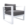 thumbnail image 5 of Aelani Outdoor 4 piece Set in White Finish and Charcoal Cushions, 5 of 7