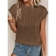 thumbnail image 3 of Blusa PRETTYGARDEN Manga Corta Texturizada Marrón XL, 3 of 9