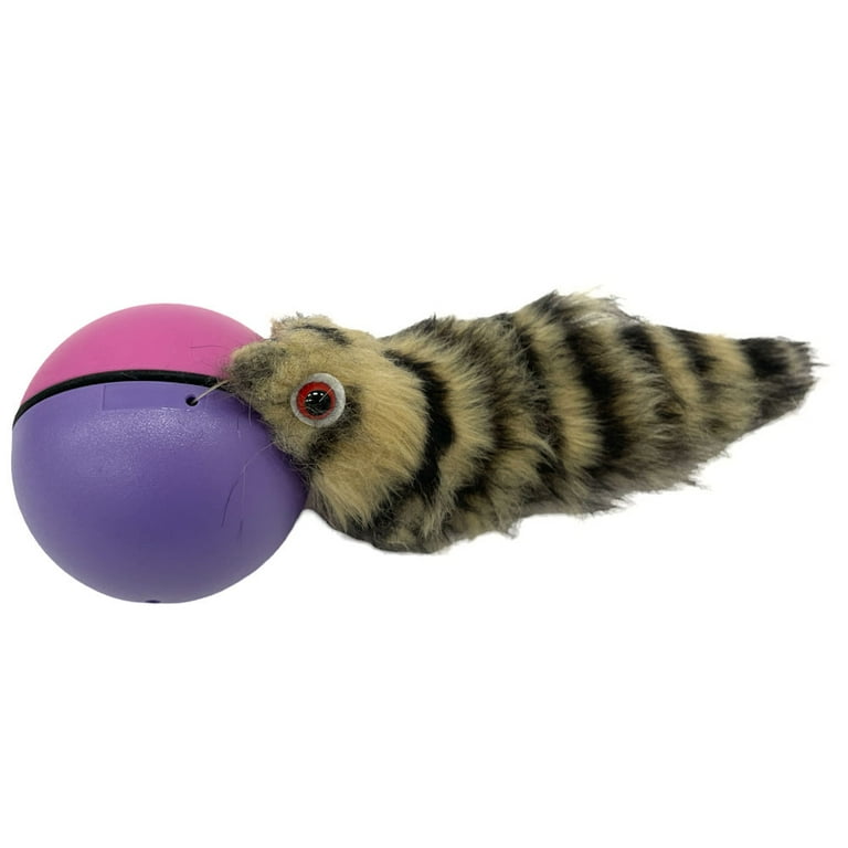Dog toy moving ball with clearance tail
