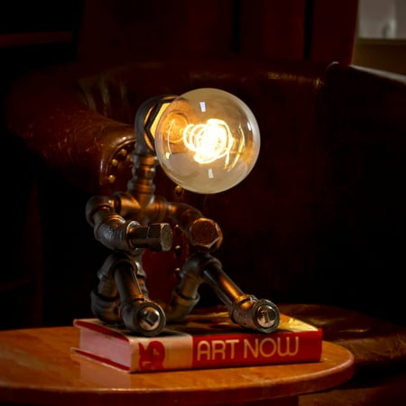 

WUBIANJIE Retro Lamp Water Pipe Lamp Industrial Robot Lamp Bronze Steampunk Style Personality Creati