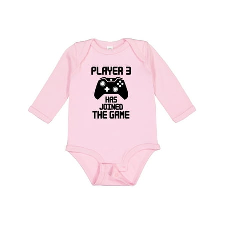 

Inktastic Player 3 Has Joined the Game Gift Baby Boy or Baby Girl Long Sleeve Bodysuit