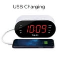 thumbnail image 2 of Timex Alarm Clock for Bedroom with FM Radio and 10 Station Presets, Clock Radio with USB - White (T232W), 2 of 3