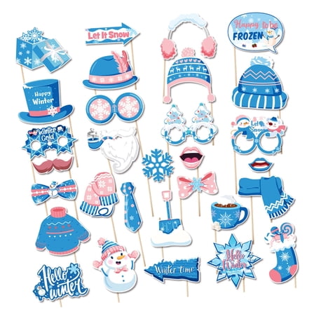 Christmas Snowflake Handheld Decorations Paper Party Photo