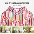 thumbnail image 4 of Lsque Popcorn 1 Pattern Casual Women's Hoodie,Hooded Sweatshirt with Kangaroo Pocket,Pullover Hoodie with Eye-catching Drawstrings-X-Large, 4 of 7