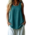 thumbnail image 6 of Womens Linen Natural Fiber Clothing For Women Tops To Wear With Wide Leg Pants For Women Cute Linen Tops For Women Summer Tops Linen Lightweight Linen Tank Tops Women Linen Womens Clothing, 6 of 9