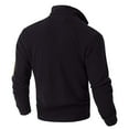 thumbnail image 5 of Mens Sweatshirts Utility Quarter Zip Pullover Top Multiple Pockets Stand Collar Long Sleeve Loose for Outdoor Black XL, 5 of 7