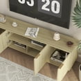 thumbnail image 5 of Aukfa Modern TV Stand for 75 inch TV with Door for Living Room Bedroom,Natural, 5 of 5