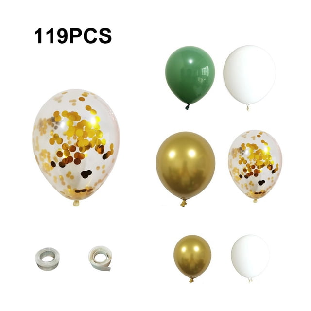 Billuyoard 119 Uds verde plata Macaron Metal globo guirnalda boda cumpleaños globos decoración fiesta globos para niños Baby Shower Decoración del hogar Billuyoard HA007704-00