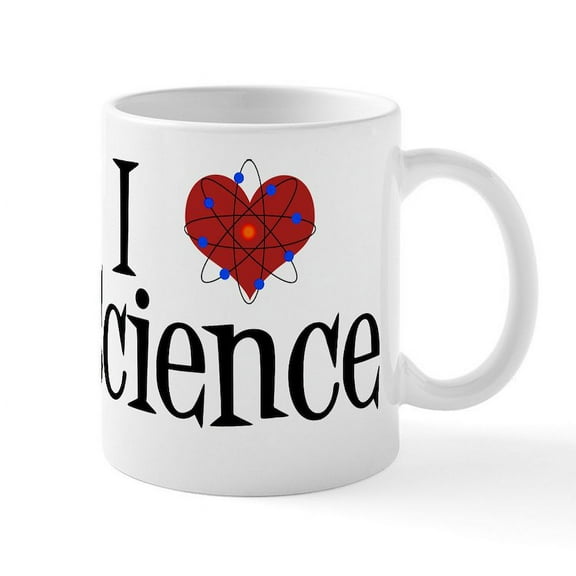CafePress - I Love Science - 11 oz Ceramic Mug - Novelty Coffee Tea Cup