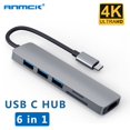 Dock Station Laptop USB 3.1 Type C HUB HDMI Adapter 4K Type c HUB USB 3