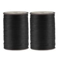 thumbnail image 1 of Unique Bargains 2 Pack Thin Waxed Thread 175 Yards 0.45mm Polyester String Cord for Machine Sewing Hand Quilting Weaving, Black, 1 of 5