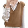 thumbnail image 4 of Wdgfv Ladies' Pullover Sweater Women's Knit Sweater Vest Sleeveless Pullover Oversized Cardigan For Autumn Winter Layering With Shirts, 4 of 4