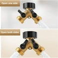 thumbnail image 5 of Hose Splitter, 2 Way Heavy Duty, Garden Hose Splitter, Faucet Splitter, Outdoor Faucet Splitter, y Adapter for Water Hose, Water Spigot Splitter, All Metal, with Shut off Valve, 5 of 7